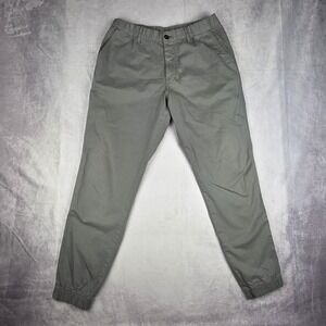 Bear Bottom Pants Joggers Mens L Gray Chino Tapered Fit‎ Elastic Waist Stretch